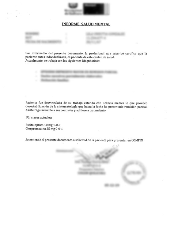 Ejemplo de documento tipo 2: Informe médico Ejemplo de documento tipo 2: Informe médico