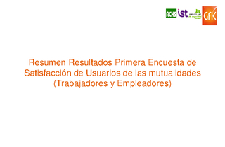 Primera Encuesta Percepción Mutualidades