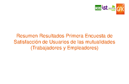 Primera Encuesta Percepción Mutualidades