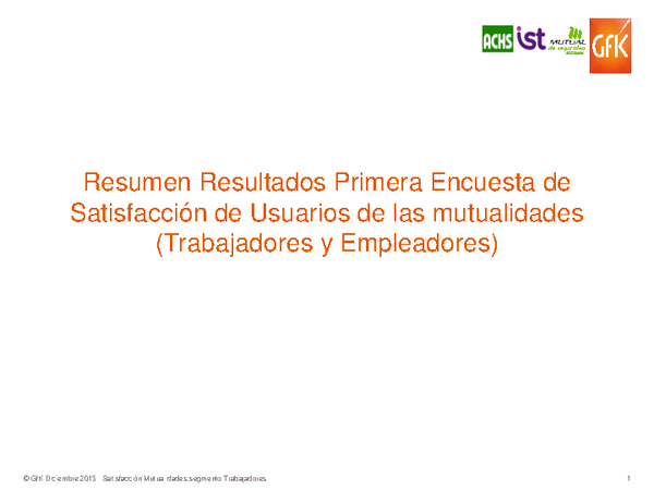 Primera Encuesta Percepción Mutualidades