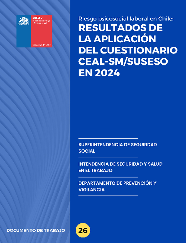 Documento 26: Nuevo cuestionario de evaluación de riesgo psicosocial CEAL-SM / SUSESO