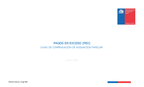 Informe mensual de Pagos en Exceso de Cajas de Compensación Junio 2026