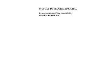 MUSEG CCHC: Estados financieros individuales al 30 de junio&nbsp;de 2015