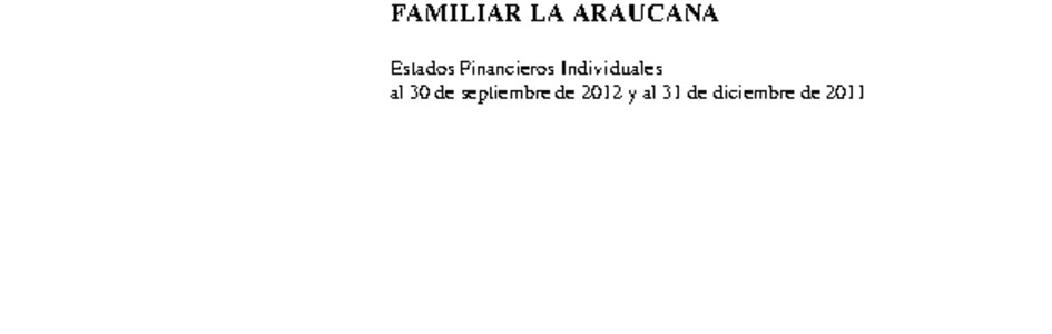 Estados financieros al 30 de septiembre de 2012