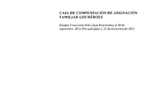 Estados financieros al 30 de septiembre de 2013