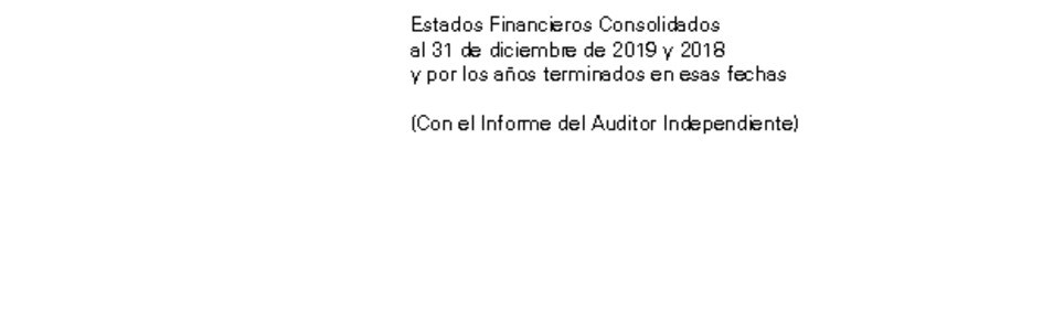 Estados Financieros Consolidados al 31 de diciembre de 2019 y 2018
