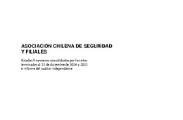 ACHS: Estados financieros consolidados al 31 de diciembre de 2024