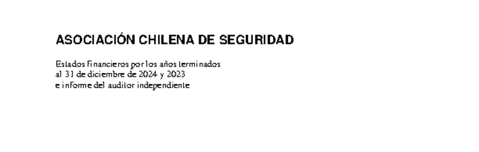 ACHS: Estados financieros individuales al 31 de diciembre de 2024