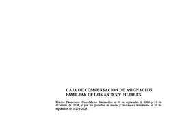 C.C.A.F. de Los Andes: Estados Financieros consolidados a septiembre de 2025