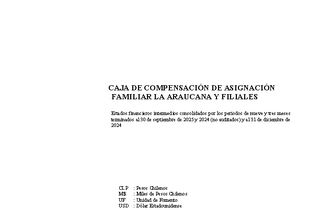 C.C.A.F. La Araucana: Estados Financieros consolidados a septiembre de 2025