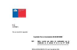 Resolucion con Min Fe N° 19  de 22.4.2026