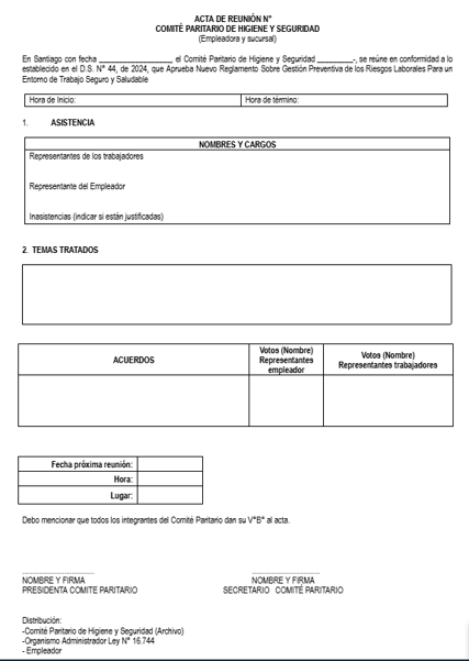 Acta de reunión Acta de reunión