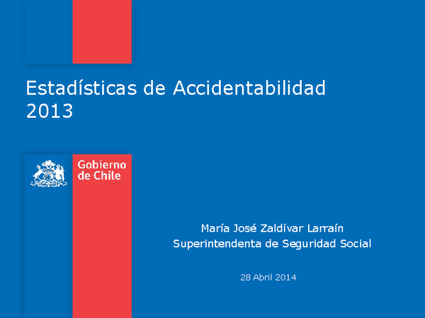 Estadísticas de Accidentabilidad 2013