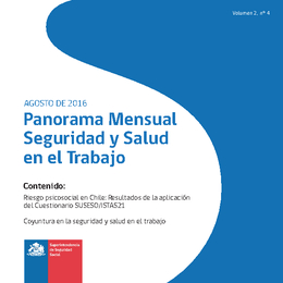 Panorama Mensual Seguridad y Salud en el Trabajo agosto 2016