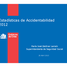 Estadísticas de Accidentabilidad 2012 Estadísticas de Accidentabilidad 2012