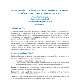 Metodología estadísticas generales de LM y SIL del año 2016