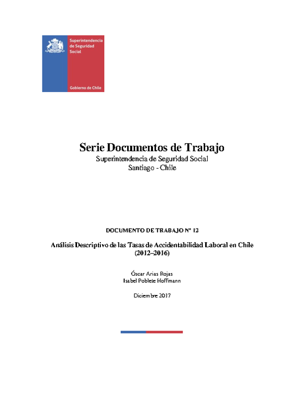 Análisis Descriptivo de las Tasas de Accidentabilidad Laboral en Chile (2012–2016)