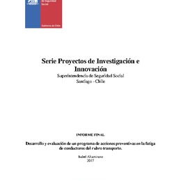 Desarrollo y evaluación de un programa de acciones preventivas en la fatiga de conductores del rubro transporte
