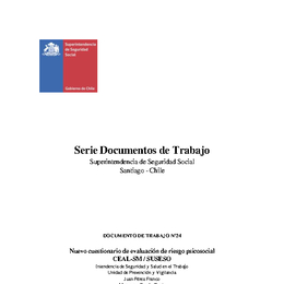 Documento 24: Nuevo cuestionario de evaluación de riesgo psicosocial CEAL-SM / SUSESO