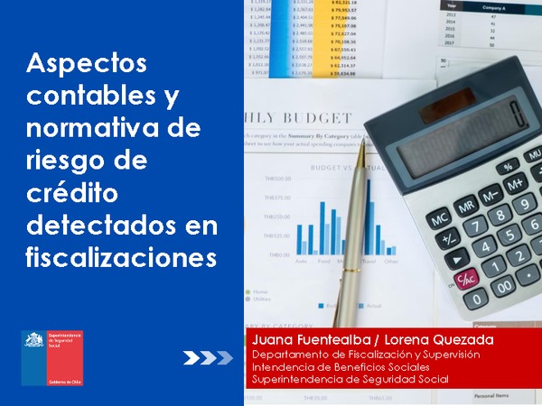 Aspectos contables y normativa de riesgo de crédito detectados en fiscalizaciones