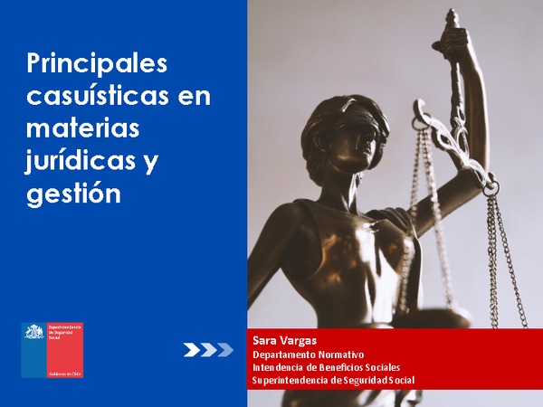 Principales casuísticas en materias jurídicas y gestión