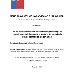 Uso de biofeedback en la rehabilitación post cirugía de reconstrucción de ligamento cruzado anterior: estudio clínico controlado randomizado
