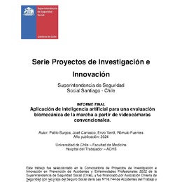 Aplicación de inteligencia artificial para una evaluación biomecánica de la marcha a partir de videocámaras convencionales.