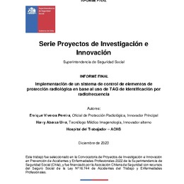 Implementación de un sistema de control de elementos de protección radiológica en base al uso de TAG de identificación por radiofrecuencia.