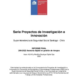 Asesoría digital en gestión de riesgos Asesoría digital en gestión de riesgos