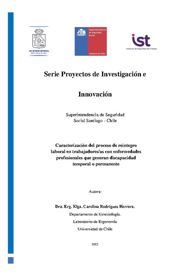Caracterización del proceso de reintegro laboral en trabajadores/as con enfermedades profesionales que generan discapacidad temporal o permanente.