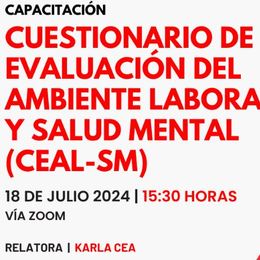 Presentación realizada por la profesional de Unidad de Prevención y Vigilancia de Ia Intendencia de Seguridad y Salud en el Trabajo, Karla Cea.