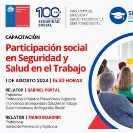 Participación social en Salud y Seguridad en el trabajo" efectuado el jueves 1 de agosto de 2024