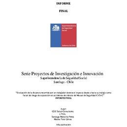 Evaluación de la distancia recorrida por un trabajador durante el trayecto desde o hacia su trabajo como factor de riesgo de exposición en accidentes de tránsito de Mutual de Seguridad C.Ch.C