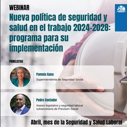 Nueva política de seguridad y salud en el trabajo 2024-2028: programa para su implementación.