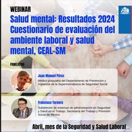 Salud mental: Resultados 2024 Cuestionario de evaluación del ambiente laboral y salud mental, CEAL-SM/SUSESO