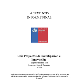 Implementación de una taxonomía de clasificación de causas externas de los accidentes por medio de automatización con machine learning utilizando la información del relato de la denuncia