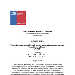 Factores de riesgo ocupacionales y enfermedades profesionales en marinos mercantes. Una revisión de la literatura.