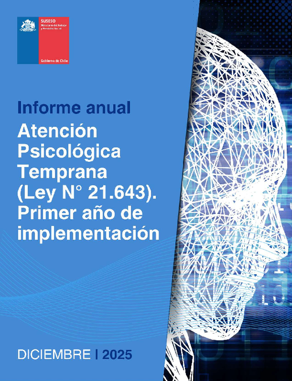 Informe anual Atención Psicológica Temprana, (Ley N° 21.643). Primer año de implementación.