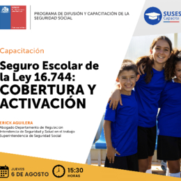 Capacitación Seguro Escolar de la Ley 16.744: cobertura y activación